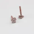 Enamel star stud earring pins with loop, pink alloy DIY handmade jewelry making findings - 20 Pieces Set / Khaki