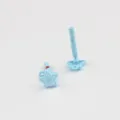 Light blue alloy painted star earring pins detail, DIY handmade jewelry accessories. - 20 Pieces Set / Blue