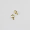 Gold alloy heart pearl double hanging connector detail for DIY jewelry making and bracelet findings. - Solid Artificial Pearl Style / Gold