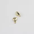 Gold alloy heart double hanging connector with crystal for DIY jewelry making accessories. - Solid Zirconia Style / Gold