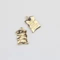 Colgante de aleación dorada pergamino irregular para collar pulsera accesorio joyería - Dorado
