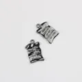 Colgante de pergamino irregular de aleación para collares pulseras pendientes DIY. - Gris metalizado