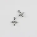 Silver alloy star charm pendant for DIY jewelry making necklaces bracelets earrings - Zirconia Style / Silver
