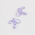 Light purple alloy painted bow heart charm DIY bracelet necklace earrings jewelry accessory - 20 Pieces Set / Purple