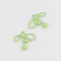 Light green alloy bow heart pendant detail shot, perfect for DIY jewelry making accessories. - 20 Pieces Set / Fruit Green