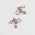 Alloy painted bow pendant DIY jewelry accessories necklace bracelet charm components - 20 Pieces Set / Khaki