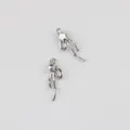 Ciondolo fiocco stella in zircone lega argentata per collana bracciale orecchini - Set da 20 Pezzi / Argento / Zirconia Bianca