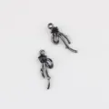 Ciondolo charm fiocco stella in lega nera zircone per accessori gioielli fai da te - Set da 20 Pezzi / Nero fucile zircone
