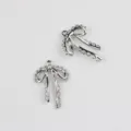 Silver alloy hollow lace bow pendant charms for DIY handmade bracelet necklace earrings jewelry. - Hollow Bow Pendant (WSX-4934) / 20 Pieces Set / Silver
