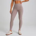 High waist seamless yoga leggings for women, nude feel tummy control fitness gym workout pants. - S / Bottoms / Milk Tea
