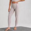 High-waisted seamless yoga leggings for women, nude-feeling tummy control fitness pants for gym. - Fish Belly Gray Trousers / S