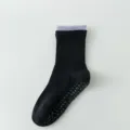 Calcetines de yoga antideslizantes para mujer pilates fitness algodón negro con puntos de silicona - Talla 36-41 / Negro