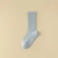 Calcetines de yoga antideslizantes mujer pilates fitness algodón crew calcetines agarre silicona - Talla 36-41 / Azul claro