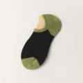 Herren Sommer farbblockierte flache Bootssocken retro lässige unsichtbare rutschfeste Socken. - Einheitsgröße / Schwarz