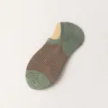 Herren Freizeit Color-Block Füßlinge, grün und braun Retro Design, bequemer Low-Cut Stil. - Einheitsgröße / Braun