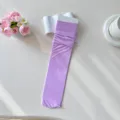 Lavendel Samt Langsocken für Damen, weiche einfarbige Wadenstrümpfe, trendige JK Style Strümpfe. - Einheitsgröße / Lila