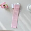 Rosa Samt Wadenstrümpfe für Damen, süße JK Stil Pastell Strümpfe, bequeme Beinstulpen. - Einheitsgröße / Rosa