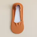 Atmungsaktive Eisseide flache unsichtbare Bootssocken für Damen Sommer Freizeit - Einheitsgröße / Orange
