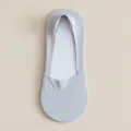Atmungsaktive Eisseide Bootssocken ultraflache unsichtbare Socken Anti-Rutsch Silikon Ferse - Einheitsgröße / Hellgrau