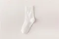 Calcetines casuales blancos de color sólido para mujeres, cómodos calcetines de algodón diario. - Tubo Corto Aprox 12cm / Blanco