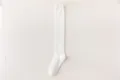 Chaussettes hautes unies blanches simples au-dessus du genou, variante en coton confortable. - Au-dessus du Genou Environ 45cm / Blanc
