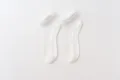 White sheer lace ruffle ankle socks for women, ultra-thin breathable summer boat socks. - One Size / White