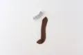 Sheer brown ankle socks for women with delicate white lace ruffle trim and breathable cotton sole. - One Size / Coffee