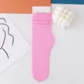 Rosa Samt Röhrensocken für Damen, dünne Strumpfwaren, bequeme und weiche Alltagsmode. - Größe 35-42 / Rosa