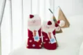 Verstaerkte Korallenfleece Weihnachtssocken Rote Cartoon Santa Flauschige Haussocken Geschenkbox - Erwachsene / Ohne Box / Weihnachtsmann