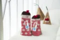 Japanische Korallenfleece-Bodensocken dicke süße Cartoon-Stickerei Gesichtsbox Geschenke - Erwachsene / Ohne Box / Rosa Kleines Mädchen
