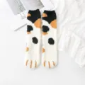 Gemütliche flauschige Katzenpfoten Wintersocken, dicke warme Korallenfleece Hausschuhe. - Einheitsgröße / Leopardenmuster