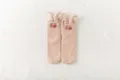 Cute fluffy rabbit ears coral fleece winter warm sleeping socks beige fuzzy floor socks - One Size / Khaki