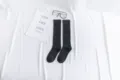 Dunkelgraue einfarbige lange Socken Baumwoll-Kniestrümpfe für Damen Freizeit Alltag. - Einheitsgröße / Dunkelgrau