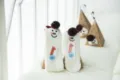 Japanische Korallenfleece Bodensocken verdickte 3D Cartoon Schneemann Stickerei Variante - Erwachsene / Ohne Box / Weißer Schneemann