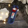 Verdickte Korallenfleece Weihnachtssocken mit süßer 3D-Weihnachtsmann-Stickerei, kuschelige Wintersocken. - Kindergröße (4-8 Jahre) / Ohne Box / Blau Weihnachtsmann