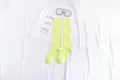 Neon gelbe Kniestruempfe einfarbige Baumwolle taegliche Freizeit lange Socken fuer Damen - Einheitsgröße / Fluoreszierendes Gelb