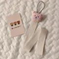 Cute pink bear hair clip organizer strap for baby nursery room wall decor - 3D Bear Hair Accessory Organizer Strap / Pink