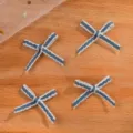 Détail de quatre petits nœuds en ruban rayé bleu et blanc pour vêtements - Bleu / 1000 Pièces/Paquet
