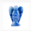 Blue natural stone angel carving ornament for home decor and spiritual healing - Dark Blue Style / 1.5 Inch
