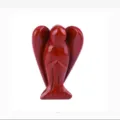 Hand-carved natural red jasper stone angel figurines for spiritual healing decor - 1.5 Inch Red Jasper Angel