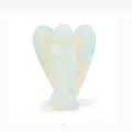 Elegant opalite crystal angel figurine hand-carved home decor gemstone - 1.5 Inch Opalite Angel