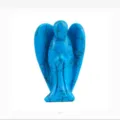 Hand-carved blue turquoise style stone angel figurine for home healing decoration - 1.5 Inch Blue Turquoise Angel
