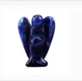 Healing natural blue sodalite crystal angel figurine hand-carved stone sculpture - 1.5 Inch Blue Veined Stone Angel