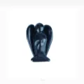 Natural black obsidian stone carved angel figurine for healing and home decor - 1.5 Inch Obsidian Angel