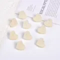 Set of white pearl heart-shaped mini hair claw clips for stylish versatile hair looks - Heart Quilted / 10 Pieces/Pack