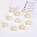 Set of 10 elegant small white pearl hair claw clips, perfect hair accessories for women - Crown Style / 10 Pieces/Pack