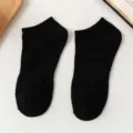 Classic black low cut boat socks for women and men, comfortable athletic short socks. - One Size / No-Show Socks / Black