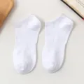 Classic white low-cut boat socks for women and men, comfortable cotton basic short socks. - One Size / No-Show Socks / White