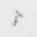 Détail de pendentif coquillage en alliage argenté, idéal pour la fabrication de bijoux DIY. - K Blanc/Argent