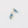 Mini pendentifs coquillage émail bleu en alliage pour bracelets colliers boucles d'oreilles DIY - Bleu